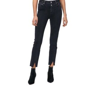 PAIGE Cindy Double Button Front
Seam Straight Leg Split Ankle